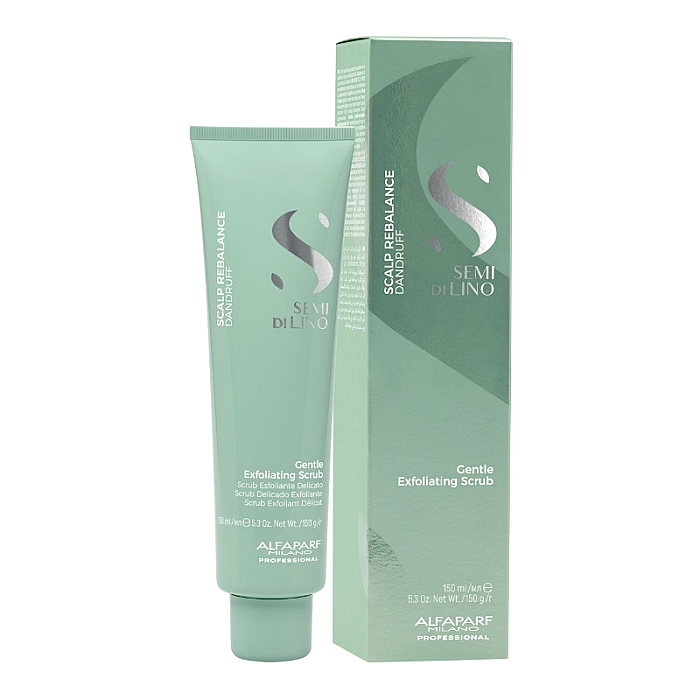 Scrub delicat exfoliant semi di lino 150ml scalp rebalance gentle exfoliating scrub