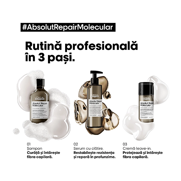 Sampon pentru par deteriorat serie expert absolut repair molecular