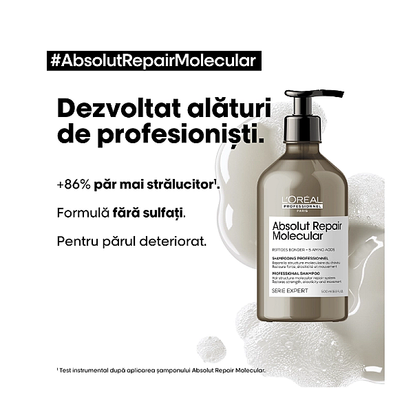 Sampon pentru par deteriorat serie expert absolut repair molecular