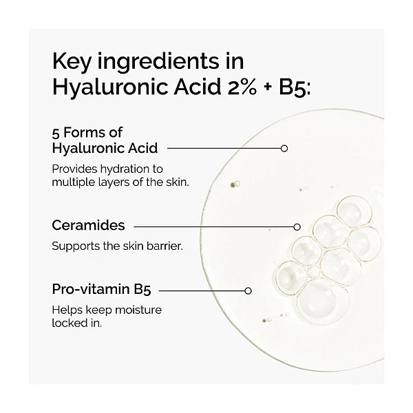 Serum de fata hidratant cu 2% acid hialuronic + b5 cu ceramide