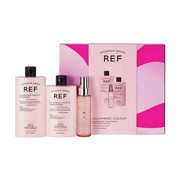 Set pentru parul vopsit illuminate colour - sampon 285ml, balsam 245ml, shine elixir 80ml