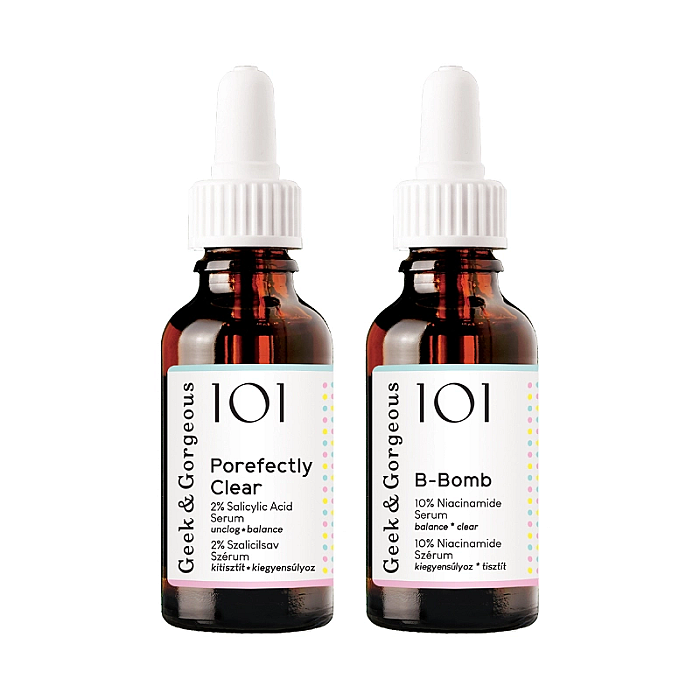 Duo impotriva punctelor negre, ser acid salicilic 30 ml si ser niacinamide 30 ml