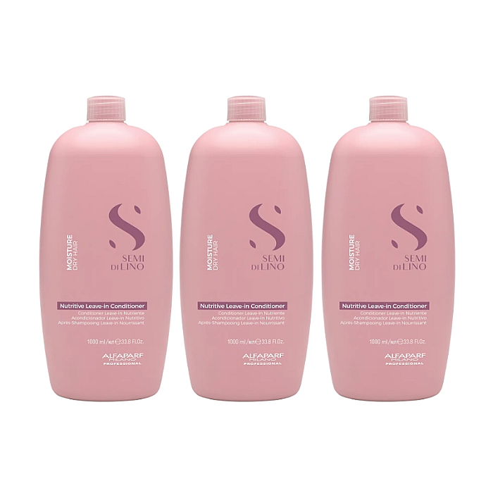 Pachet 3 x balsam semi di lino de hidratare fara clatire moisture nutritive leave-in conditioner
