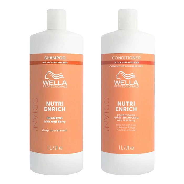 Pachet nutritiv pentru par uscat nutri enrich - sampon 1000ml, balsam 1000ml