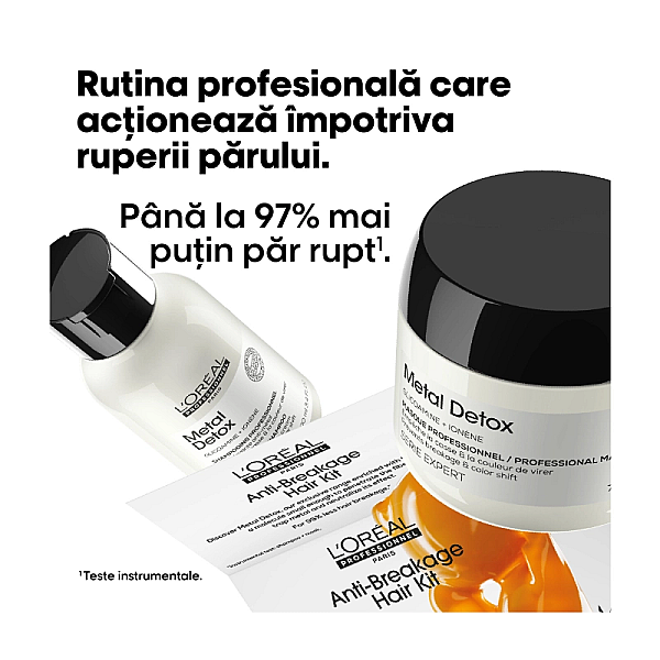 Set par vopsit travel size serie expert metal detox - sampon 100ml, masca 75ml
