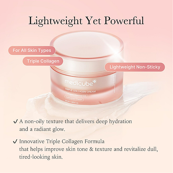 Crema anti-imbatranire cu trei tipuri de colagen Triple Collagen Cream