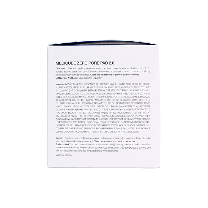 Dischete tonice exfoliante pentru minimizarea porilor Zero Pore Pad