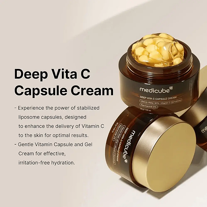 Crema pentru iluminare cu capsule de vitamina C Deep Vita C Capsule