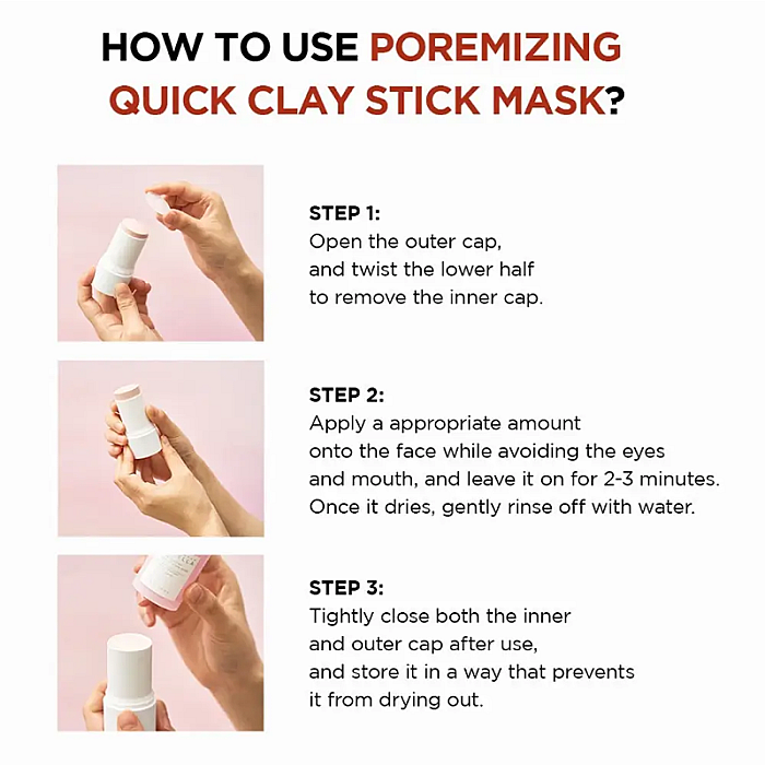 Masca de fata stick cu argila Madagascar Centella Poremizing Quick Clay