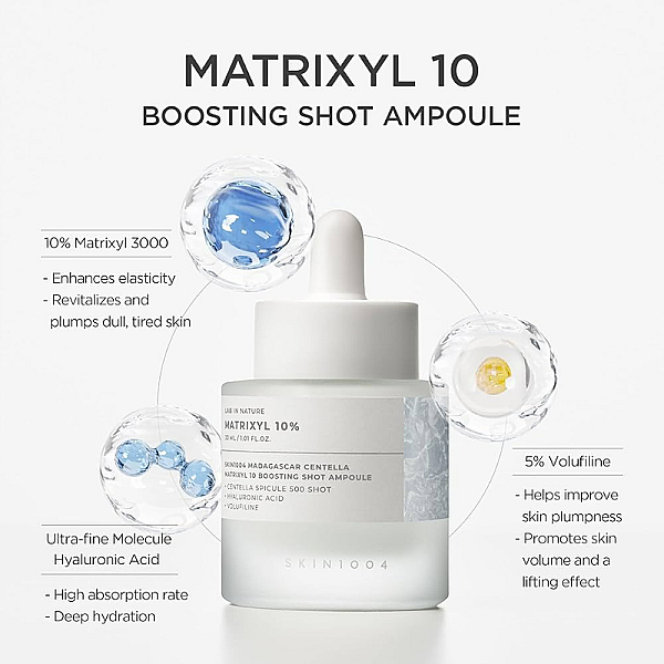 Ser concentrat cu acid hialuronic si 10% Matrixyl 3000 Lab in Nature Madagascar Centella Boosting Shot Ampoule