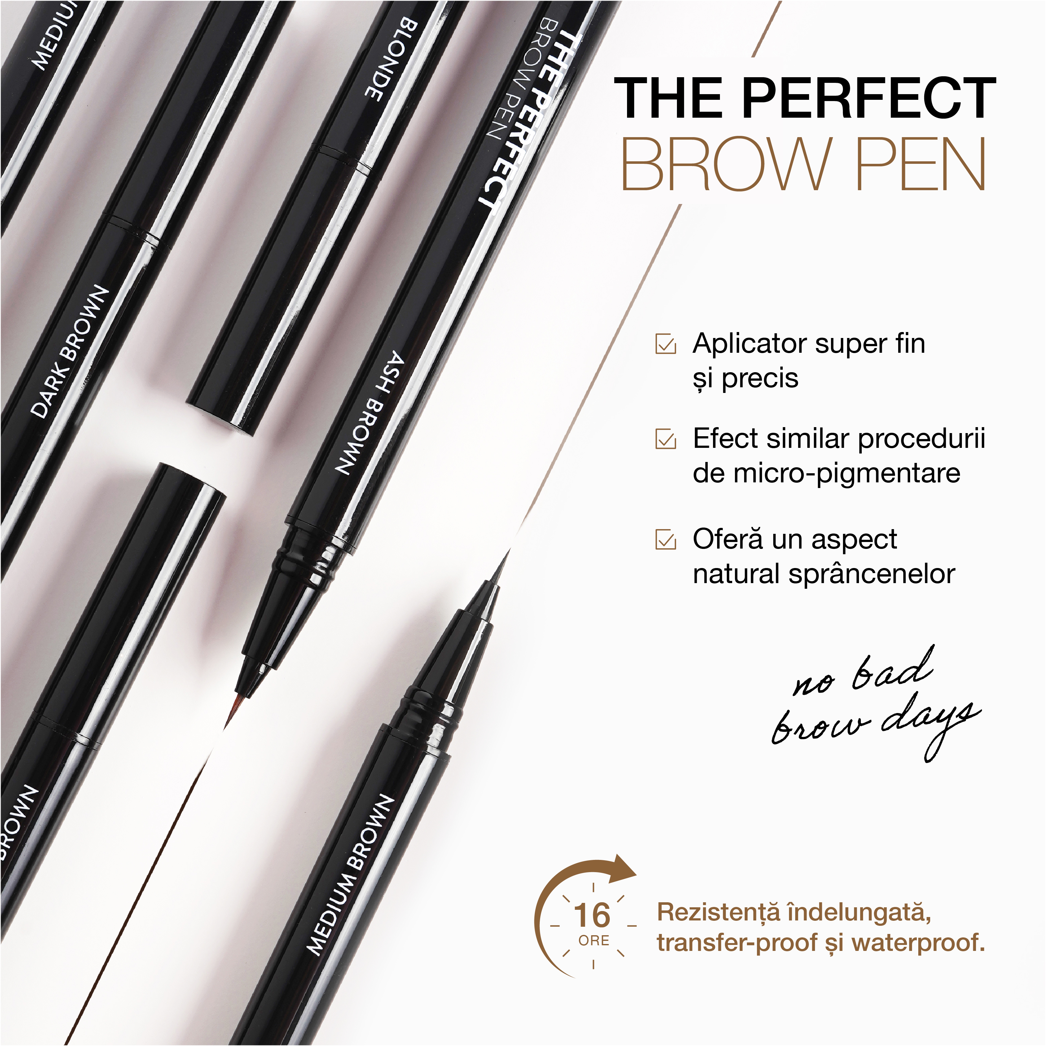 Carioca pentru sprancene The Perfect Brow Pen | Salon Provider