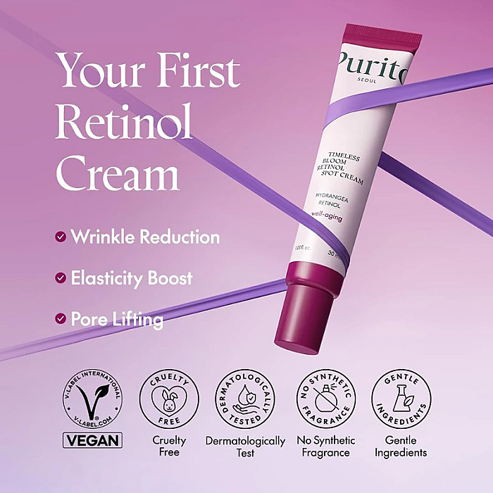 Crema de fata anti-rid cu retinol si bakuchiol Timeless Bloom Retinol Spot Cream