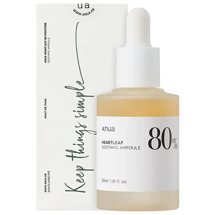 Ser intens hidratant pentru efect de glass skin Heartleaf 80% Moisture Soothing Ampoule