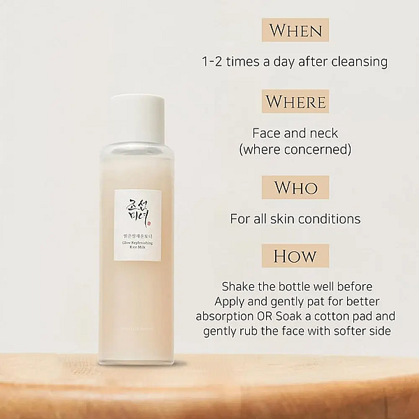 Toner de fata profund hidratant cu extract de orez Glow Replenishing Rice Milk