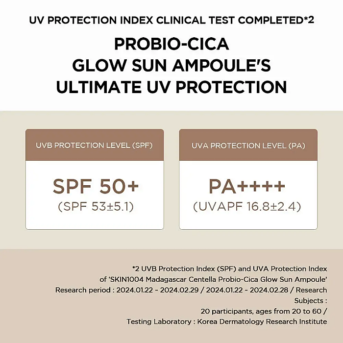 Ser pentru fata cu protectie solara Madagascar Centella SPF50+ PA++++