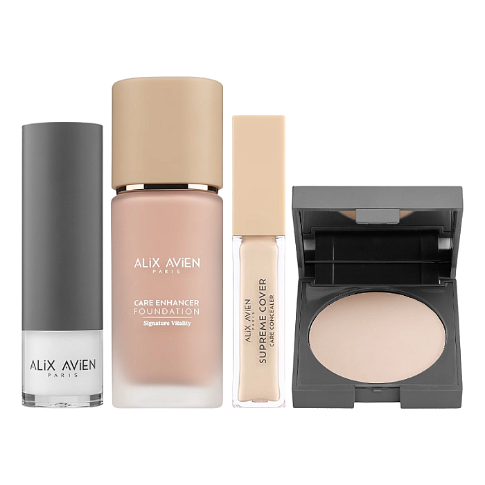 Bundle Baza de machiaj, Fond de ten, Anticarcan, Pudra compacta 