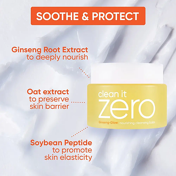 Balsam hranitor pentru curatare si demachiere cu ginseng Clean It Zero Nourishing Balm