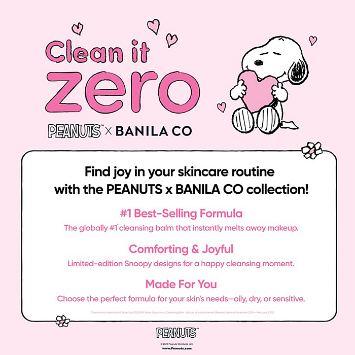 Set Balsam pentru curatare si demachiere Clean It Zero Original Balm Snoopy Edition + Mini oglinda