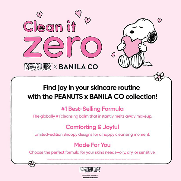Set Balsam pentru curatare si demachiere Clean It Zero Original Balm Snoopy Edition + Mini oglinda