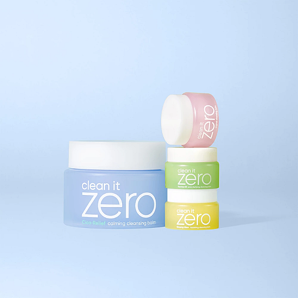 Set Balsamuri demachiante Clean It Zero - Calming 100ml, Nourishing 7ml, Pore Clarifying 7ml, Original 7ml