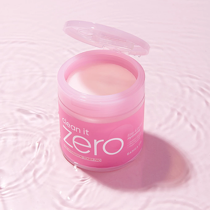 Dischete tonice hidratante cu acid hialuronic Clean It Zero Pink Hydration Toner Pad