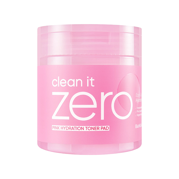 Dischete tonice hidratante cu acid hialuronic Clean It Zero Pink Hydration Toner Pad