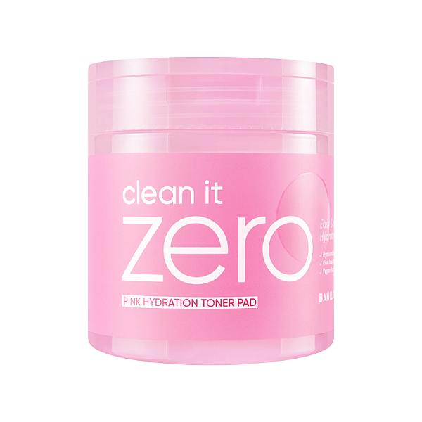 Dischete tonice hidratante cu acid hialuronic Clean It Zero Pink Hydration Toner Pad