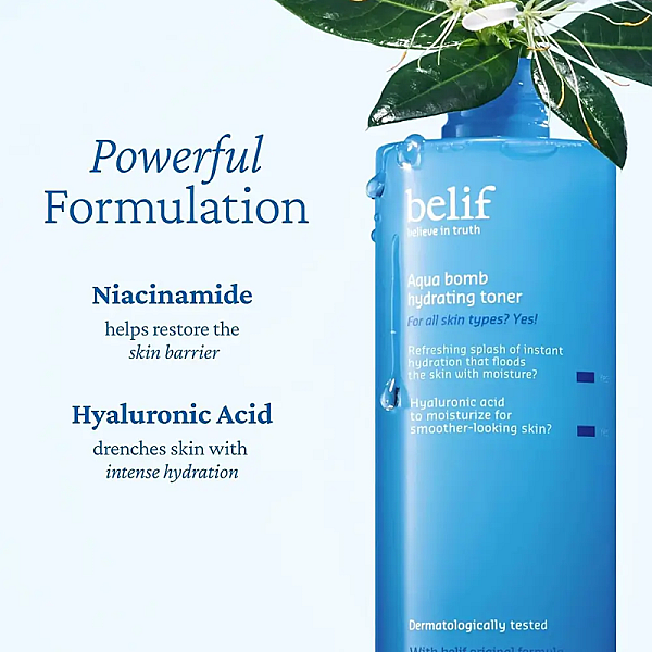 Toner de fata hidratant cu acid hialuronic si niacinamide Aqua Bomb Hydrating