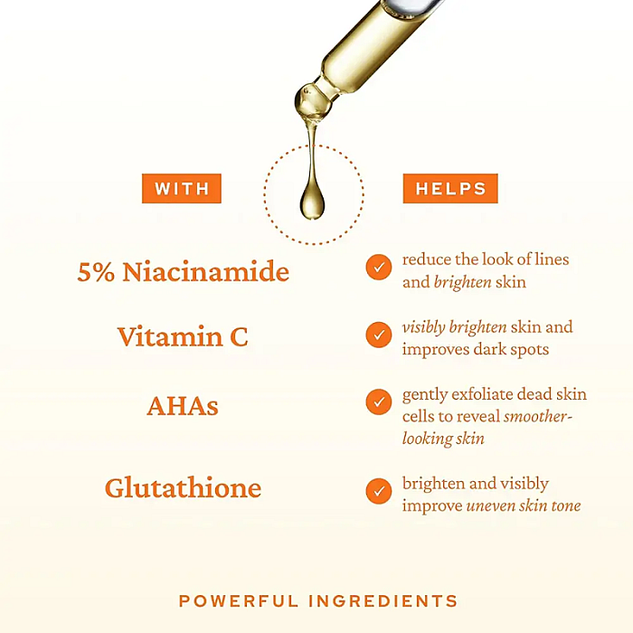 Ser de fata iluminator cu niacinamide si vitamina C Super Drops 5%