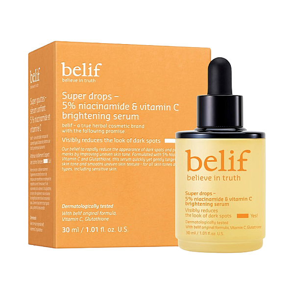 Ser de fata iluminator cu niacinamide si vitamina C Super Drops 5%