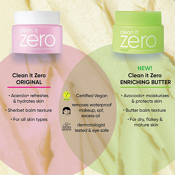 Balsam hidratant pentru curatare si demachiere cu ulei de avocado Clean It Zero Enriching Balm