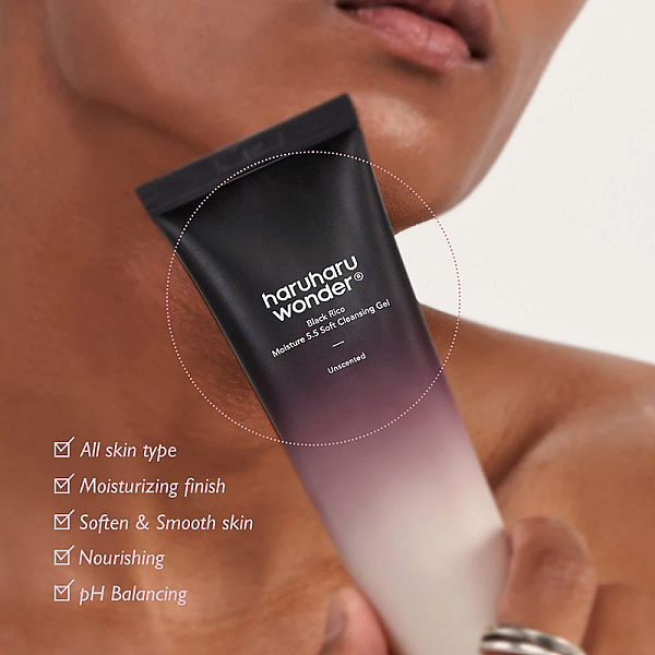 Gel de curatare pentru ten sensibil cu extract de orez negru Black Rice Soft Cleansing Gel