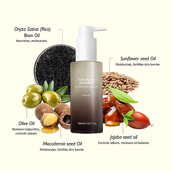Ulei de curatare cu extract de orez negru Black Rice Moisture Cleansing Oil