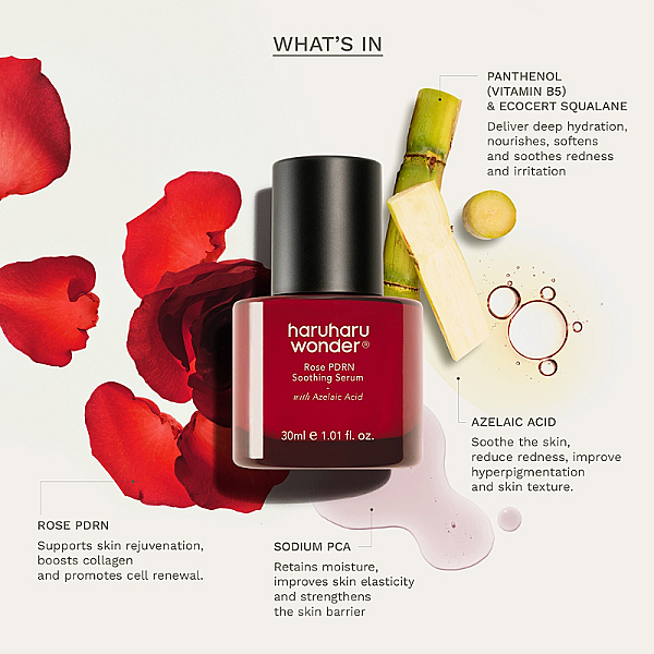 Ser calmant de fata cu PDRN din trandafir si acid azelaic Soothing Serum