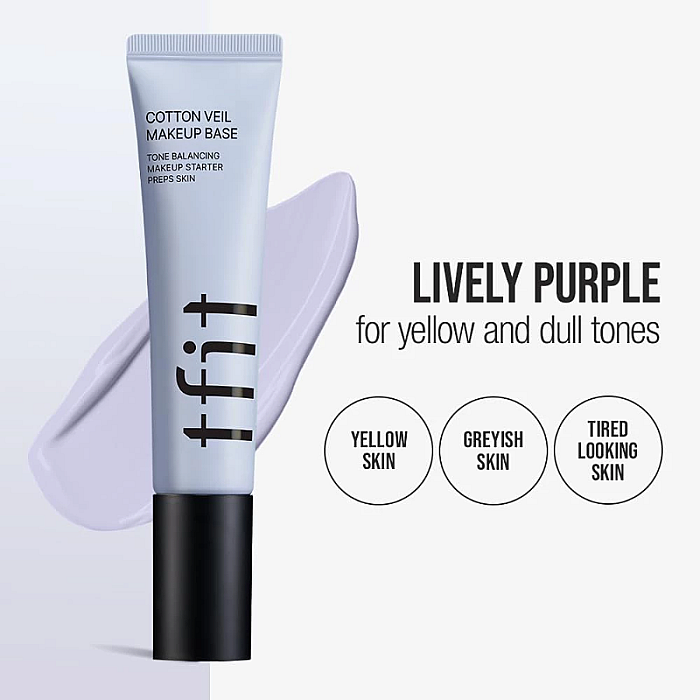 Baza de machiaj corectoare cu 3 tipuri de acid hialuronic Cotton Veil Makeup Base