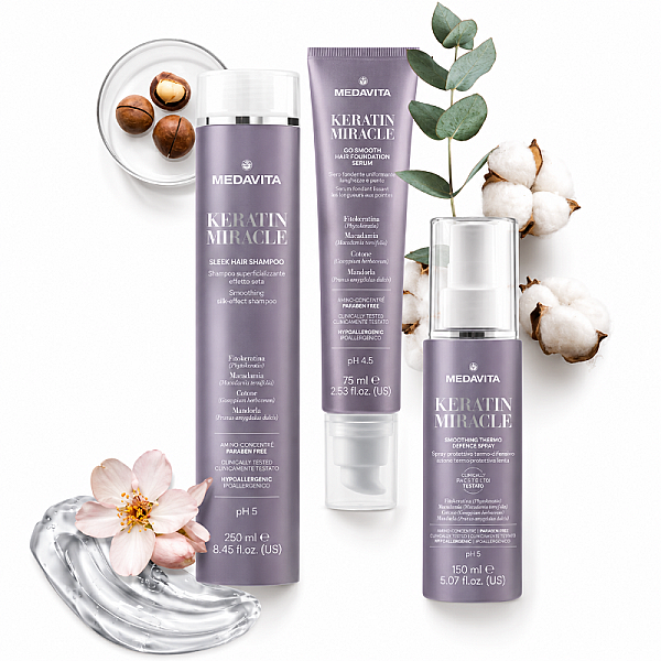 Ser cu Keratina Anti-frizz impotriva porozitatii excesive Keratin Miracle Go Smooth Hair Foundation Serum