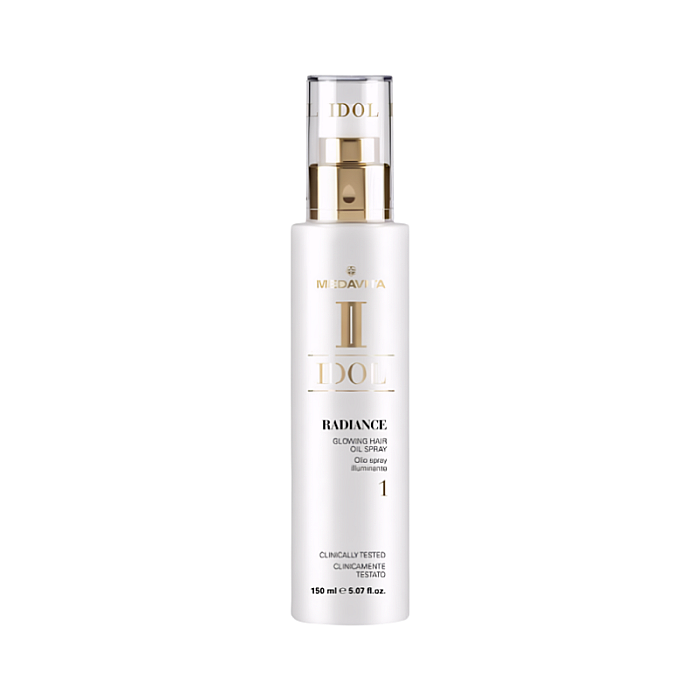 Spray cu ulei fara aerosoli pentru luciu cu fixare usoara Idol Radiance Glowing Hair Oil Spray