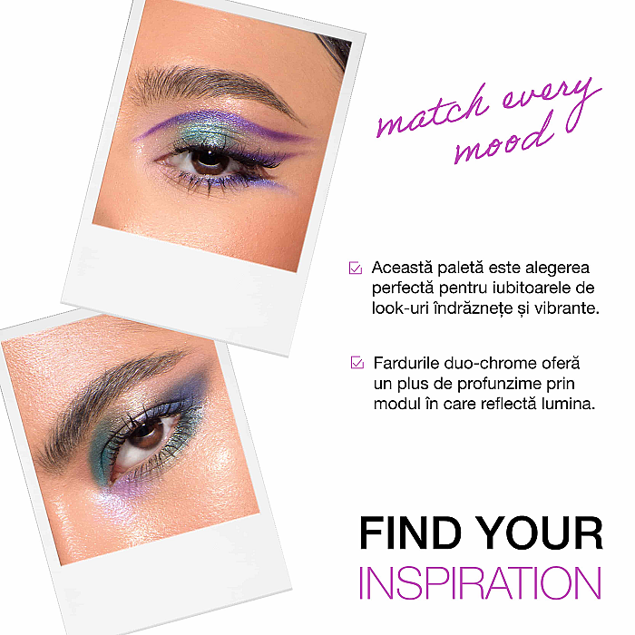 Paleta 21 farduri cremoase electric mousse palette