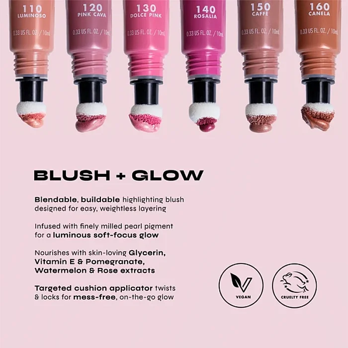 Blush lichid iluminator Cheek Kiss Blush + Glow